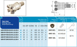 AKKO Einschraubfräser ø 32 mm, für Rundplatten, kompatibel mit Mitsubishi RPMT 1204..
<br/>Gewindeschaft M16, mit Innenkühlung, Z=3