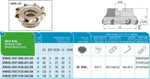 AKKO Planmesserkopf ø 100 mm, 43° Anstellwinkel, kompatibel mit ISO OF.. 0704..
<br/>Schaft-Ausführung ø 32 mm (Typ A), ohne Innenkühlung, Z=6