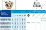 AKKO Planmesserkopf ø 63 mm, 45° Anstellwinkel, kompatibel mit Widia HN.. 0905..
<br/>Schaft-Ausführung ø 22 mm (Typ A), mit Innenkühlung, Z=6