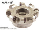 AKKO Planmesserkopf ø 100 mm, 45° Anstellwinkel, kompatibel mit Mitsubishi NNMU 2007..
<br/>Schaft-Ausführung ø 32 mm (Typ A), mit Innenkühlung, Z=7