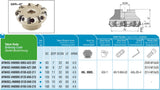 AKKO Planmesserkopf ø 125 mm, 45° Anstellwinkel, kompatibel mit Widia HN.. 0905.., linksschneidend
<br/>Schaft-Ausführung ø 40 mm (Typ B), ohne Innenkühlung, Z=10