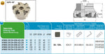 AKKO Eckmesserkopf ø 125 mm, 88° Anstellwinkel, kompatibel mit Kyocera SN.. 1204..
<br/>Schaft-Ausführung ø 40 mm (Typ B), ohne Innenkühlung, Z=11