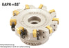 AKKO Eckmesserkopf ø 50 mm, 88° Anstellwinkel, kompatibel mit ISO SN.. 1206
<br/>Schaft-Ausführung ø 22 mm (Typ A), mit Innenkühlung, Z=5