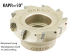 AKKO Eckmesserkopf ø 100 mm, 90° Anstellwinkel, kompatibel mit Iscar AD.. 1505..
<br/>Schaft-Ausführung ø 32 mm (Typ A), mit Innenkühlung, Z=8