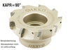 AKKO Eckmesserkopf ø 80 mm, 90° Anstellwinkel, kompatibel mit Iscar AD.. 1505..
<br/>Schaft-Ausführung ø 27 mm (Typ A), mit Innenkühlung, Z=7