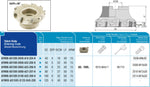 AKKO Eckmesserkopf ø 63 mm, 90° Anstellwinkel, kompatibel mit Iscar AD.. 1505..
<br/>Schaft-Ausführung ø 22 mm (Typ A), mit Innenkühlung, Z=6