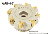AKKO Eckmesserkopf ø 125 mm, 90° Anstellwinkel, kompatibel mit Taegutec AN.X 1607..
<br/>Schaft-Ausführung ø 40 mm (Typ B), ohne Innenkühlung, Z=10