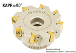 AKKO Eckmesserkopf ø 63 mm, 90° Anstellwinkel, kompatibel mit Taegutec AN.X 1607..
<br/>Schaft-Ausführung ø 22 mm (Typ A), mit Innenkühlung, Z=6