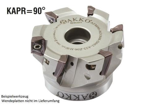 AKKO Eckmesserkopf ø 50 mm, 90° Anstellwinkel, kompatibel mit Mitsubishi AO.. 1848..
<br/>Schaft-Ausführung ø 22 mm (Typ A), mit Innenkühlung, Z=5