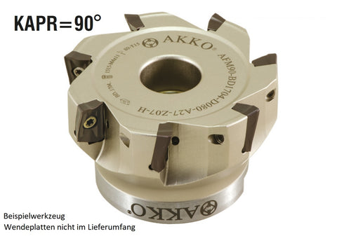 AKKO Eckmesserkopf ø 40 mm, 90° Anstellwinkel, kompatibel mit Kyocera BDMT 11T3..
<br/>Aufnahmebohrung ø 16 mm (Typ A), mit Innenkühlung, Z=5