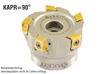 AKKO Eckmesserkopf ø 40 mm, 90° Anstellwinkel, kompatibel mit Mitsubishi LOGU 1207..
<br/>Schaft-Ausführung ø 16 mm (Typ A), mit Innenkühlung, Z=4