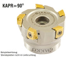 AKKO Eckmesserkopf ø 40 mm, 90° Anstellwinkel, kompatibel mit Mitsubishi LOGU 1207..
<br/>Schaft-Ausführung ø 16 mm (Typ A), mit Innenkühlung, Z=4