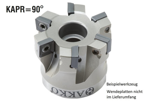 AKKO Eckmesserkopf ø 50 mm, 90° Anstellwinkel, kompatibel mit Iscar SPMT/XPMT/QPMR/QPMT 1004..
<br/>Schaft-Ausführung ø 22 mm (Typ A), mit Innenkühlung, Z=4