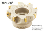 AKKO Eckmesserkopf ø 100 mm, 90° Anstellwinkel, kompatibel mit Taegutec TN.X 2207..
<br/>Schaft-Ausführung ø 32 mm (Typ B), ohne Innenkühlung, Z=6