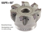 AKKO Eckmesserkopf ø 50 mm, 90° Anstellwinkel, kompatibel mit XTC-GSC WNGU 0403..
<br/>Aufnahmebohrung ø 22 mm (Typ A), mit Innenkühlung, Z=5