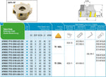 AKKO Eckmesserkopf ø 160 mm, 90° Anstellwinkel, kompatibel mit ISO TP.. 2204..
<br/>Schaft-Ausführung ø 40 mm (Typ C), ohne Innenkühlung, Z=9