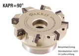 AKKO Eckmesserkopf ø 160 mm, 90° Anstellwinkel, kompatibel mit Dijet SDMT 1204..
<br/>Schaft-Ausführung ø 40 mm (Typ C), ohne Innenkühlung, Z=12