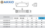 AKKO-Wendeplatte AGD3004-MT AP1225 für Stechwerkzeug
<br/>Hartmetallsorte für Stahl