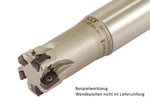 AKKO Hochvorschub-Schaftfräser ø 16 mm für Wendeplatten, kompatibel mit Pramet BNGX 10T3....
<br/>Schaft-ø 16, mit Innenkühlung, Z=2