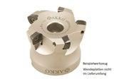 AKKO Hochvorschub-Messerkopf für Wendeplatten, ø 66 mm, kompatibel mit Hitachi SD.. 1205..
<br/>Schaft-Ausführung ø 22 (Typ A), mit Innenkühlung, Z=6
