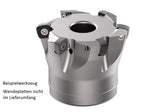 AKKO Hochvorschub-Messerkopf für Wendeplatten, ø 63 mm, kompatibel mit Dijet SPNW 1004..
<br/>Schaft-Ausführung ø 22 (Typ A), mit Innenkühlung, Z=6