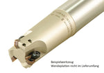 AKKO Hochvorschub-Schaftfräser ø 25 mm für Wendeplatten, kompatibel mit Sumitomo WDMT 0804....
<br/>Schaft-ø 25, ohne Innenkühlung, Z=2