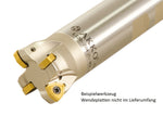 AKKO Hochvorschub-Schaftfräser ø 32 mm für Wendeplatten, kompatibel mit Korloy WNMX 1305....
<br/>Schaft-ø 32, mit Innenkühlung, Z=2