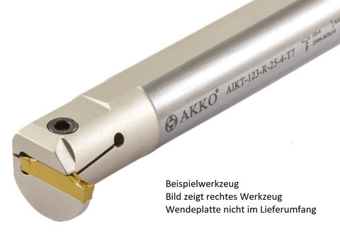 AKKO Innen-Stechhalter, kompatibel mit Sandvik-Stechplatte 123-3
<br/>Schaft-ø 20, ohne Innenkühlung, rechts