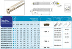 AKKO Innen-Stechhalter, kompatibel mit Iscar-Stechplatte TGM.-3
<br/>Schaft-ø 20, mit Innenkühlung, links