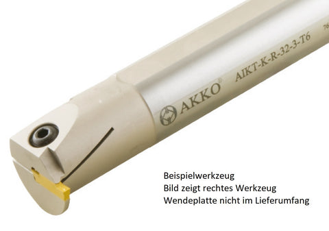 <strong>AKKO</strong>-Innen-Stechhalter, kompatibel mit Korloy-Stechplatte MGM.-2
<br/>Schaft-ø 20, ohne Innenkühlung, links
