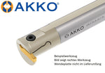 AKKO Innen-Stechhalter, kompatibel mit Tungaloy-Stechplatte DTX4-040
<br/>Schaft-ø 32, ohne Innenkühlung, rechts