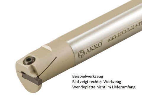 AKKO Innen-Stechhalter, kompatibel mit ZCC-Stechplatte Z.FD-3
<br/>Schaft-ø 25, ohne Innenkühlung, links