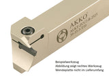 AKKO Axial-Stechhalter L-Typ, kompatibel mit ZCC-Stechplatte Z.FD-3
<br/>Schaft-ø 25x25, Einstechbereich ø 35 - ∞ mm, links
