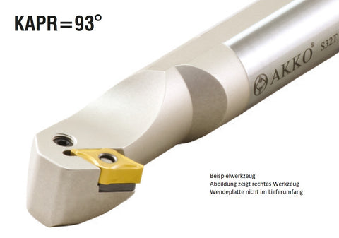 A32S PDXNR 15 Akko-Bohrstange ø 32 mm für ISO-WSP DNM. 1506..
<br/>rechts, 93° Anstellwinkel, mit Innenkühlung