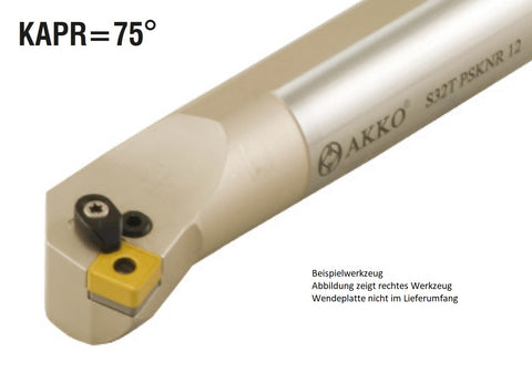 A25R PSKNL 12C Akko-Bohrstange ø 25 mm für ISO-WSP SNM. 1204..
<br/>links, 75° Anstellwinkel, mit Innenkühlung