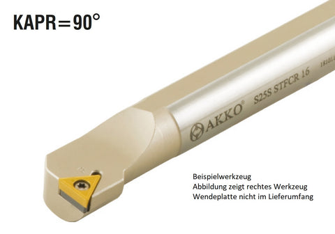 S10K STFCR 09 AKKO Bohrstange ø 10 mm für TC.T. 0902..
<br/>rechts, 90° Anstellwinkel, ohne Innenkühlung