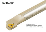 S25S STFCR 16 AKKO Bohrstange ø 25 mm für TC.T. 16T3..
<br/>rechts, 90° Anstellwinkel, ohne Innenkühlung