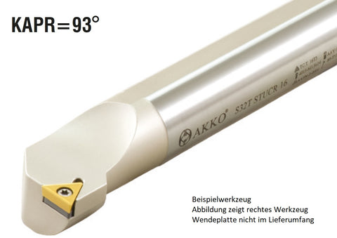 AKKO-Bohrstange ø 12 mm für TC.T. 0902.. rechts, 93° Anstellwinkel, mit Innenkühlung | A12H STUCR 09 AKKO-Bohrstange ø 12 mm für TC.T. 0902.. rechts, 93° Anstellwinkel, mit Innenkühlung | A12H STUCR 09