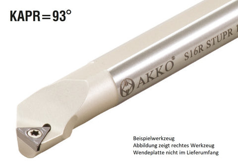 S16R STUPR 1103 AKKO Bohrstange ø 16 mm für TP.T. 1103..
<br/>rechts, 93° Anstellwinkel, ohne Innenkühlung