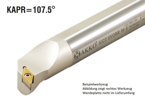 S20R SVQBL 11 AKKO Bohrstange ø 20 mm für VB.T. 1103..
<br/>links, 107.5° Anstellwinkel, ohne Innenkühlung