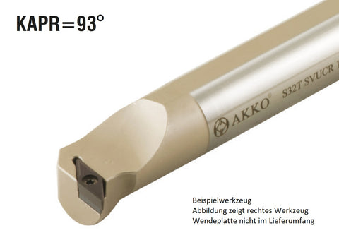 <strong>Akko</strong>-Bohrstange ø 25 mm für VC.T. 1604..
<br/>rechts, 93° Anstellwinkel, ohne Innenkühlung
