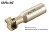 AKKO T-Nuten-Fräser ø 22.5 mm, Nuthöhe 5 mm, kompatibel mit Taegutec-WSP SPMG 050204
<br/>Schaft-ø 25, Z=4 (Z effektiv = 2)