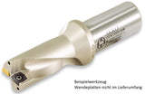 AKKO Wendeplatten-Vollbohrer ø 22 mm, Bohrtiefe 2xD
<br/>kompatibel mit Korloy SPMT/XOMT 07T2.., Schaft-ø 25 mit Innenkühlung