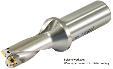 AKKO Wendeplatten-Vollbohrer ø 47 mm, Bohrtiefe 2xD
<br/>kompatibel mit Taegutec SOMT 150510, Schaft-ø 40 mit Innenkühlung