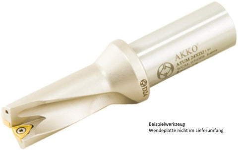 AKKO Wendeplatten-Vollbohrer ø 17,5 mm.5,Bohrtiefe 2xD
<br/>kompatibel mit ISO WCM. 030208, Schaft-ø 25 mit Innenkühlung