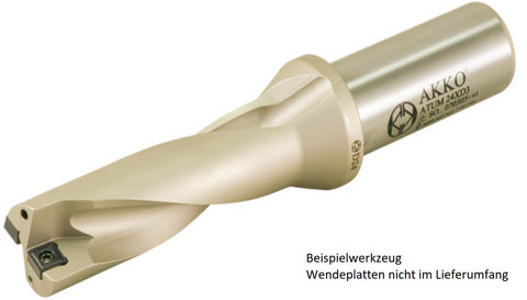 AKKO Wendeplatten-Vollbohrer ø 21 mm, Bohrtiefe 3xD
<br/>kompatibel mit Iscar SO.. 070305, Schaft-ø 25 mit Innenkühlung