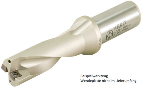 AKKO Wendeplatten-Vollbohrer ø 13,5 mm.5,Bohrtiefe 3xD
<br/>kompatibel mit ZCC SPGT 050204, Schaft-ø 20 mit Innenkühlung