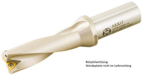 AKKO Wendeplatten-Vollbohrer ø 18,5 mm.5,Bohrtiefe 3xD
<br/>kompatibel mit ISO WCM. 030208, Schaft-ø 25 mit Innenkühlung