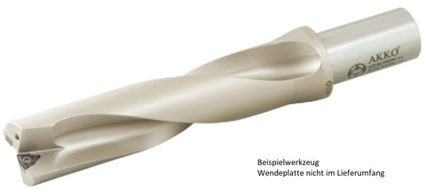 AKKO Wendeplatten-Vollbohrer ø 37 mm, Bohrtiefe 4xD
<br/>kompatibel mit ISO WCM. 06T308, Schaft-ø 32 mit Innenkühlung