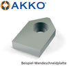 <strong>AKKO</strong>-Wendeplatte aus Hartmetall für Ventilsitzbearbeitung, S° = 0º mm